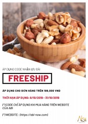 ƯU ĐÃI "FREE SHIP" TẠI ABINOW - (8/10/2019 - 31/10/2019)